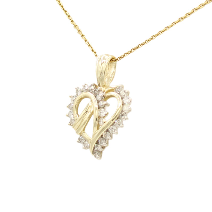 10k Diamond Heart Pendant