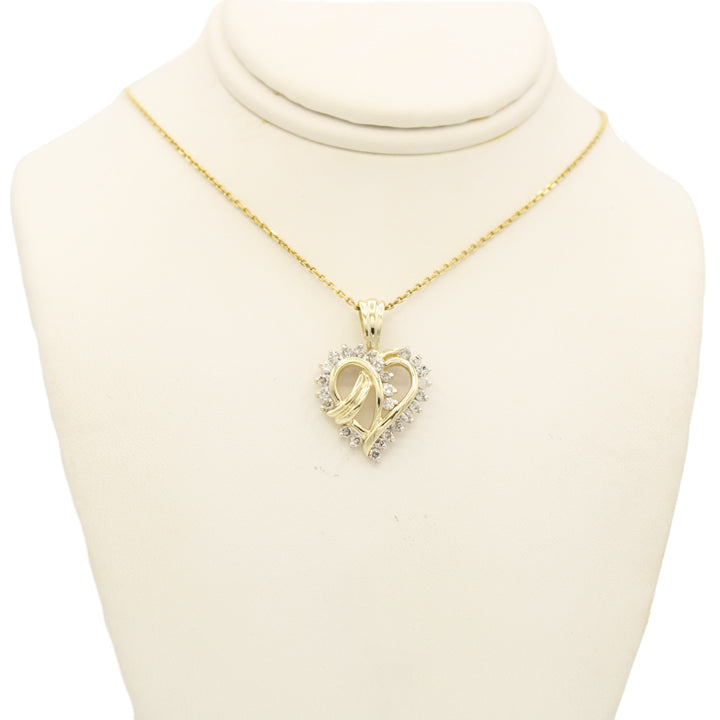 10k Diamond Heart Pendant