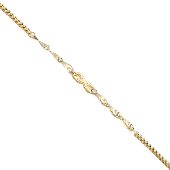 14k Infinity Curb Link Bracelet