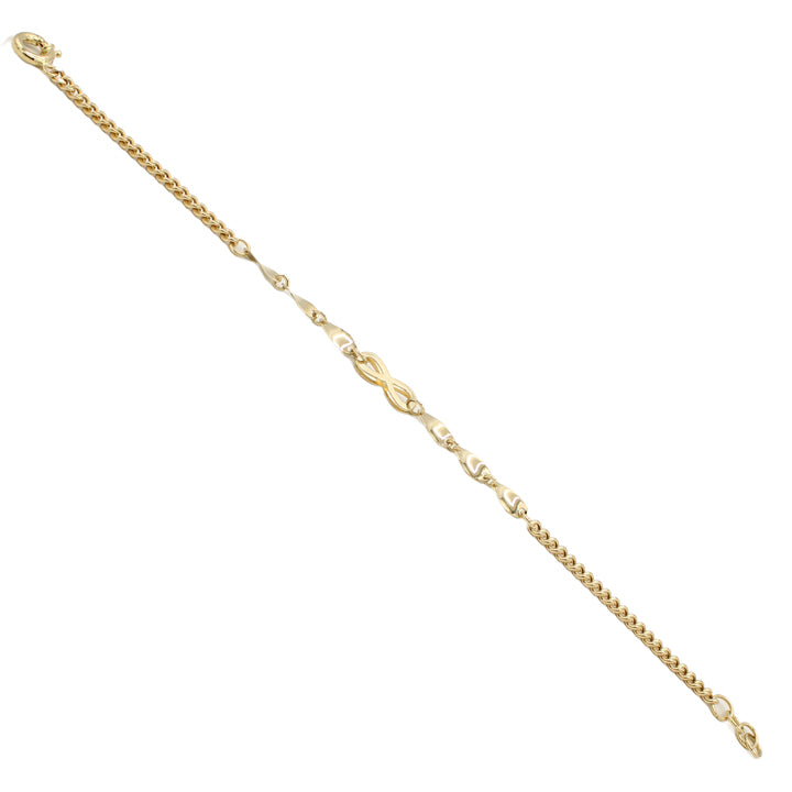 14k Infinity Curb Link Bracelet