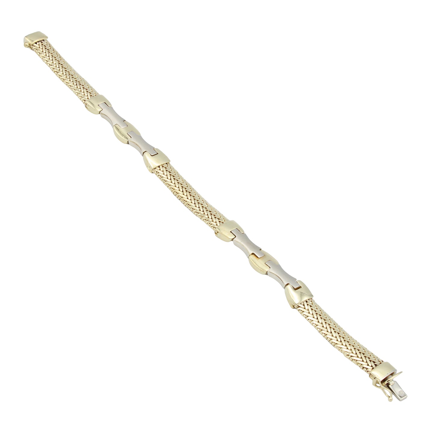 14k Two-Tone Gold Milanese Style Link Bracelet