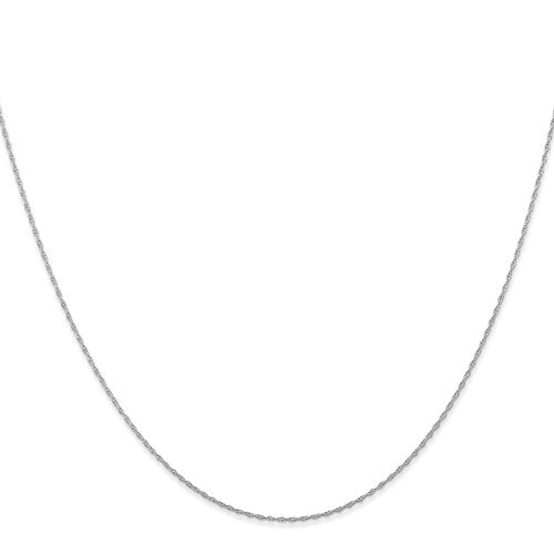 14k White Carded Cable Rope Chain - 0.50 mm