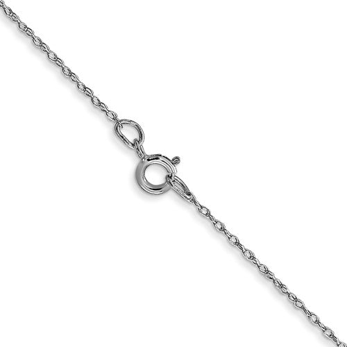 14k White Carded Cable Rope Chain - 0.50 mm