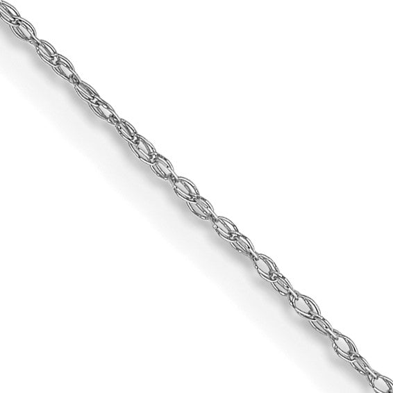 14k White Carded Cable Rope Chain - 0.50 mm