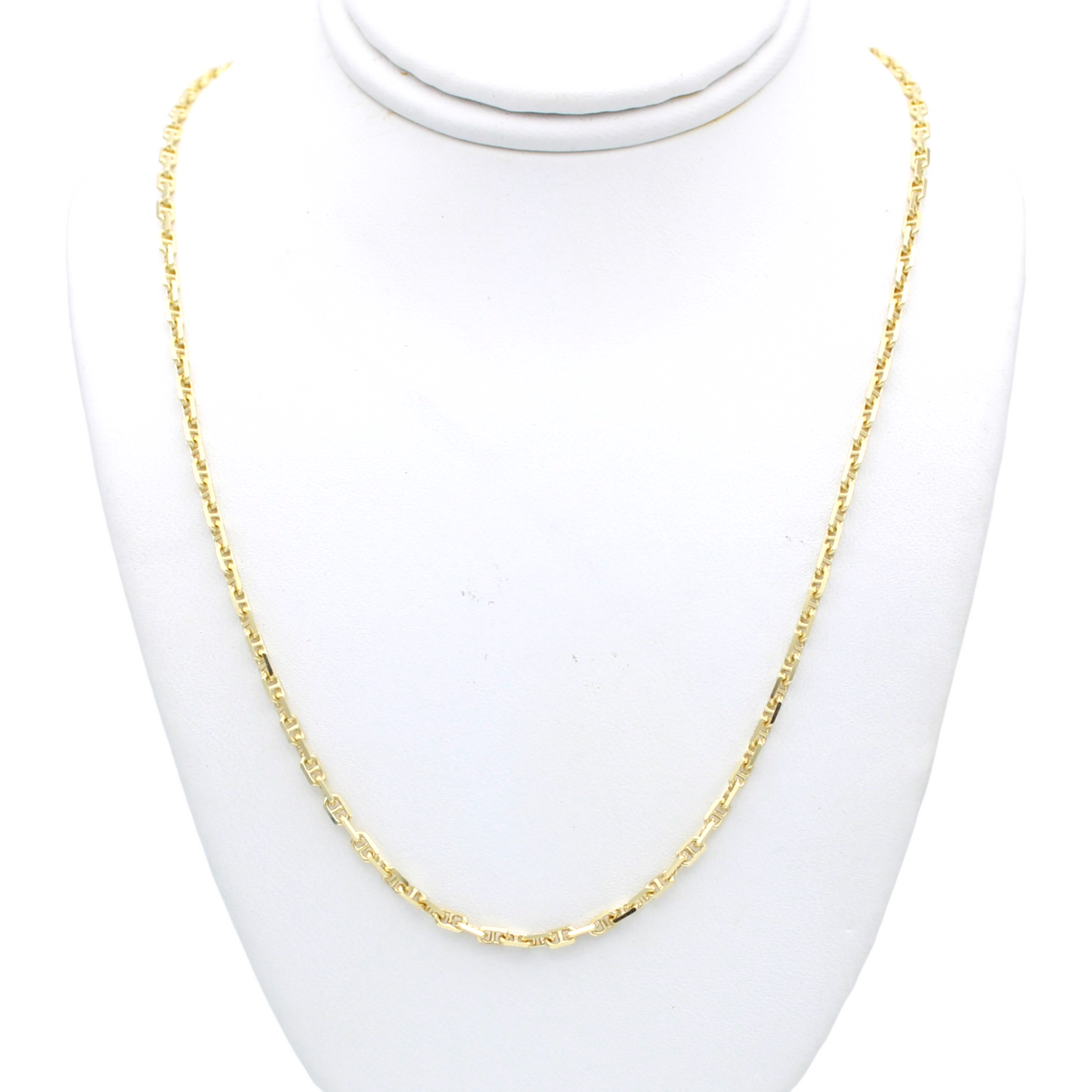 14k Alternating Anchor Link Chain - 2.05 mm