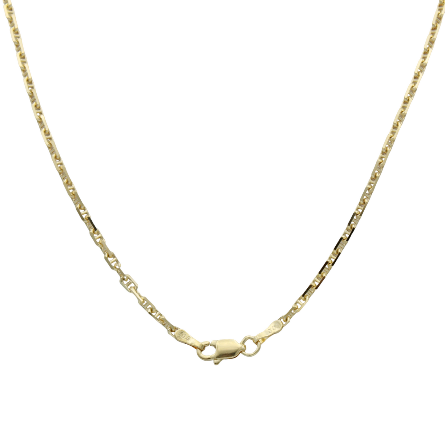 14k Alternating Anchor Link Chain - 2.05 mm