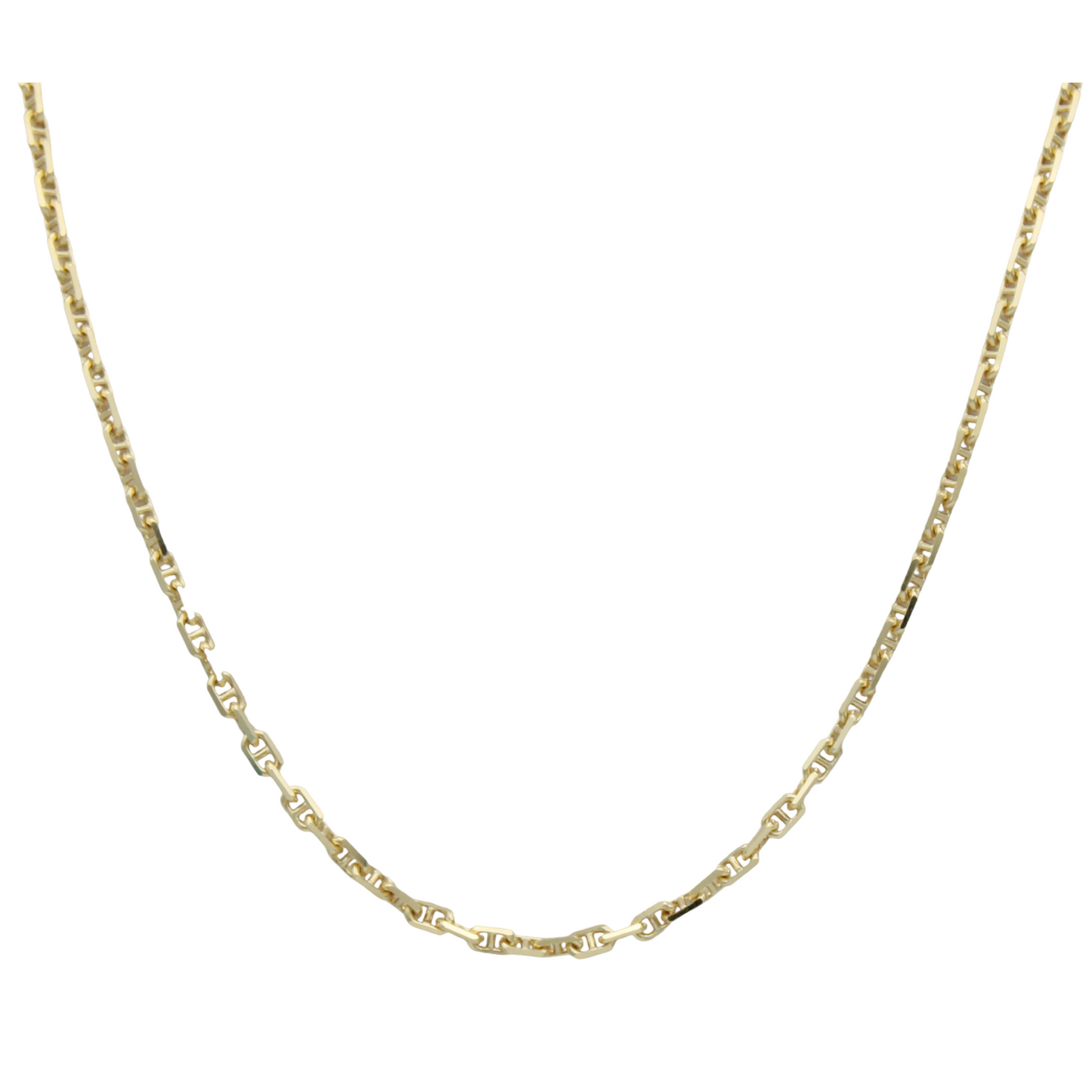 14k Alternating Anchor Link Chain - 2.05 mm