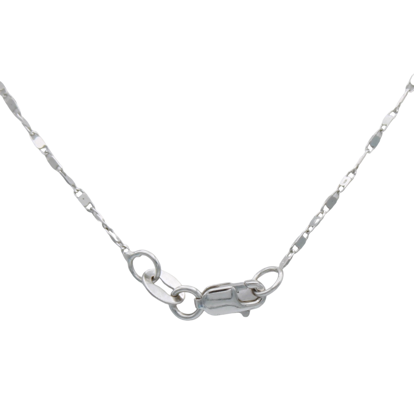 14k White Alternate Mirror Link Chain - 1.30 mm