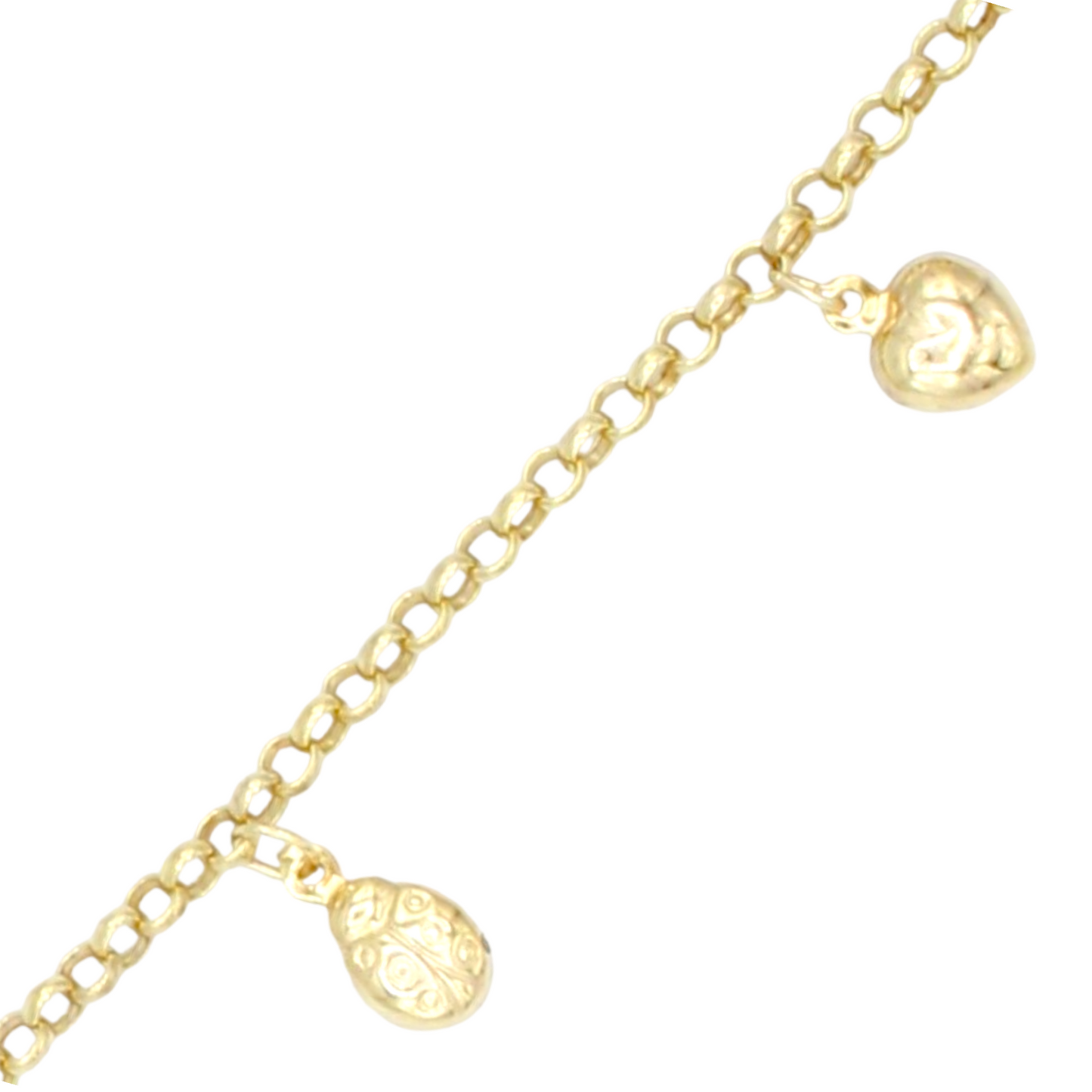 14k Rolo Link w/ Charms Anklet