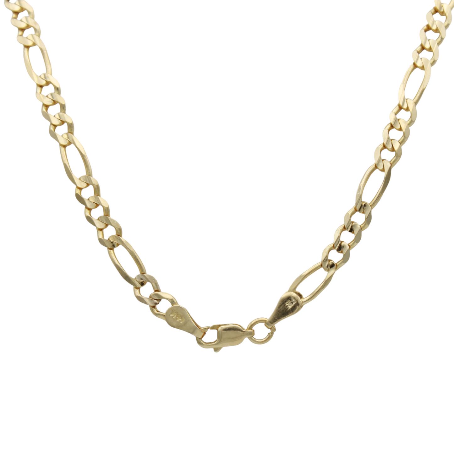 14k Concave Figaro Link Chain - 4.60 mm
