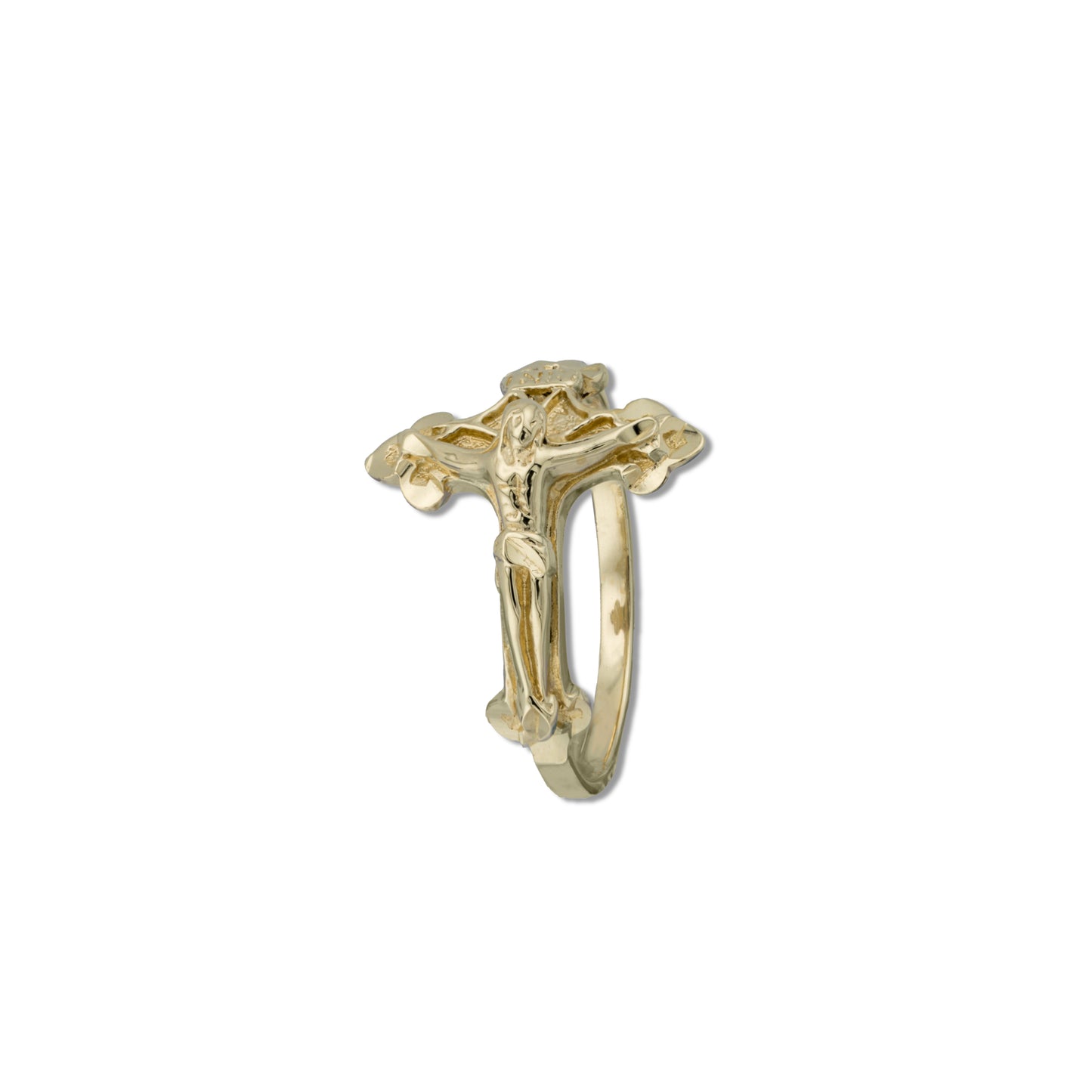 14k Yellow Gold Crucifix Ring