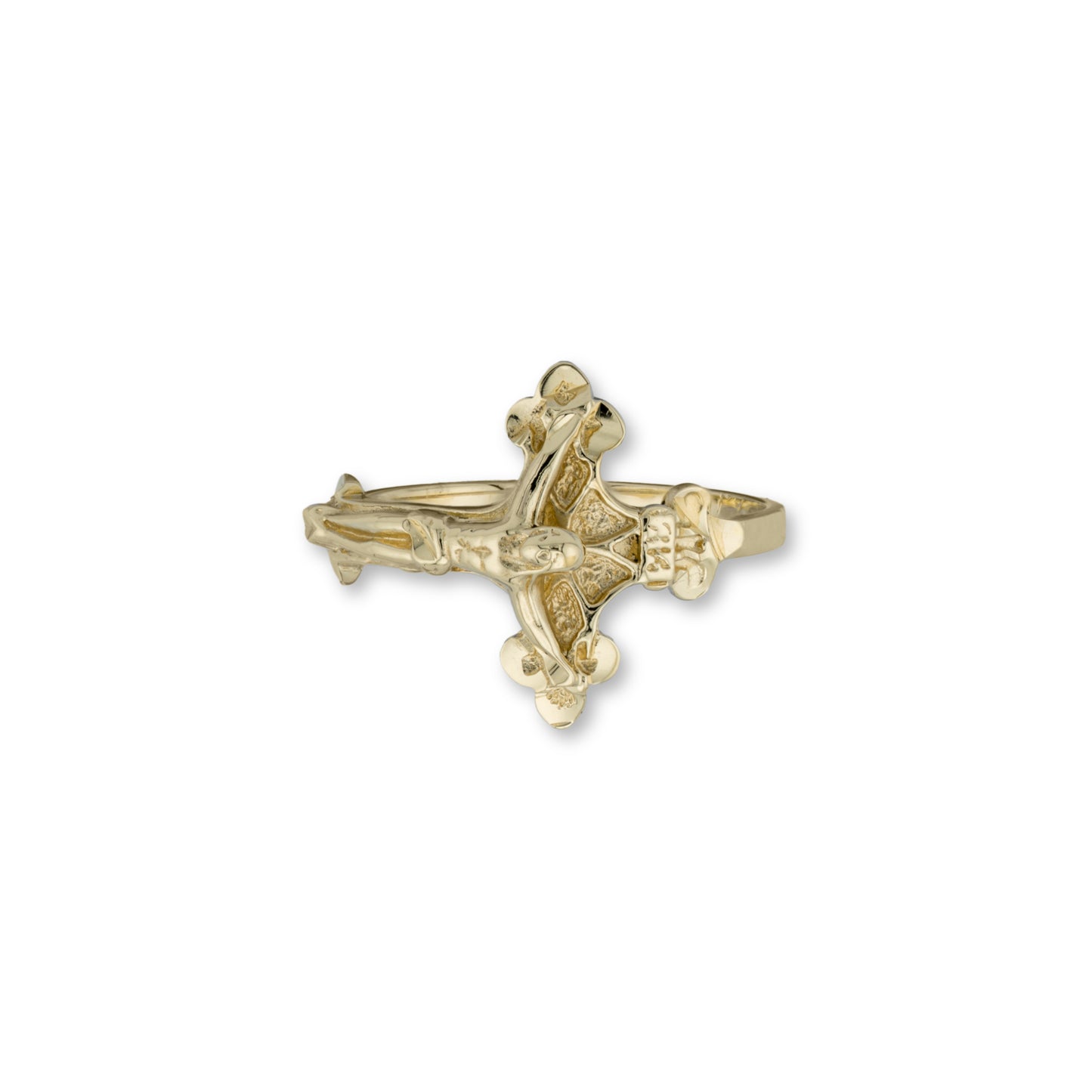 14k Yellow Gold Crucifix Ring