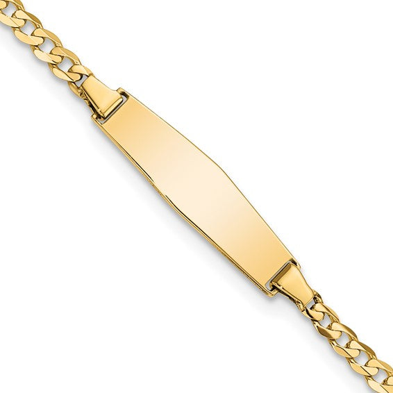 14k Children's Curved Curb Link ID Bracelet