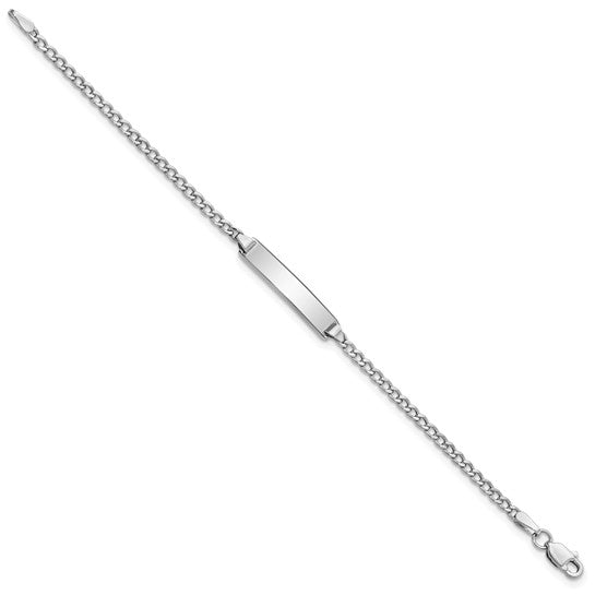 14k Polished Cuban Link Children's ID Bracelet