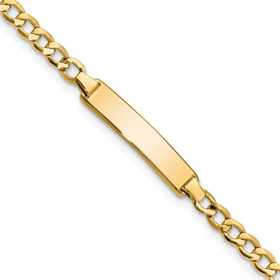 14k Curb Link ID Bracelet