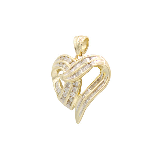 14k Diamond Heart Pendant