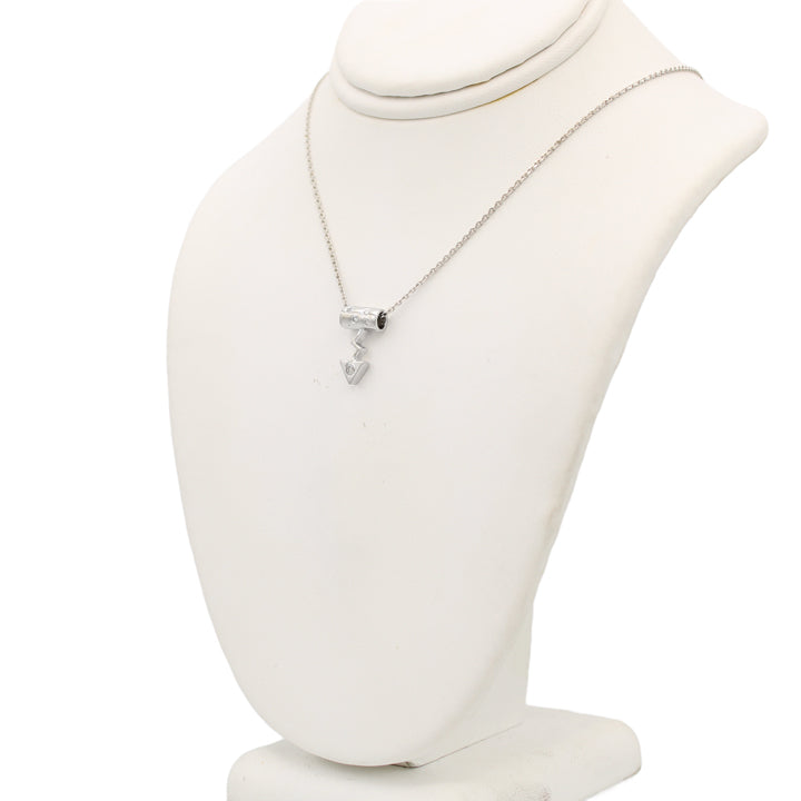 14k White Diamond Arrow Slide Pendant