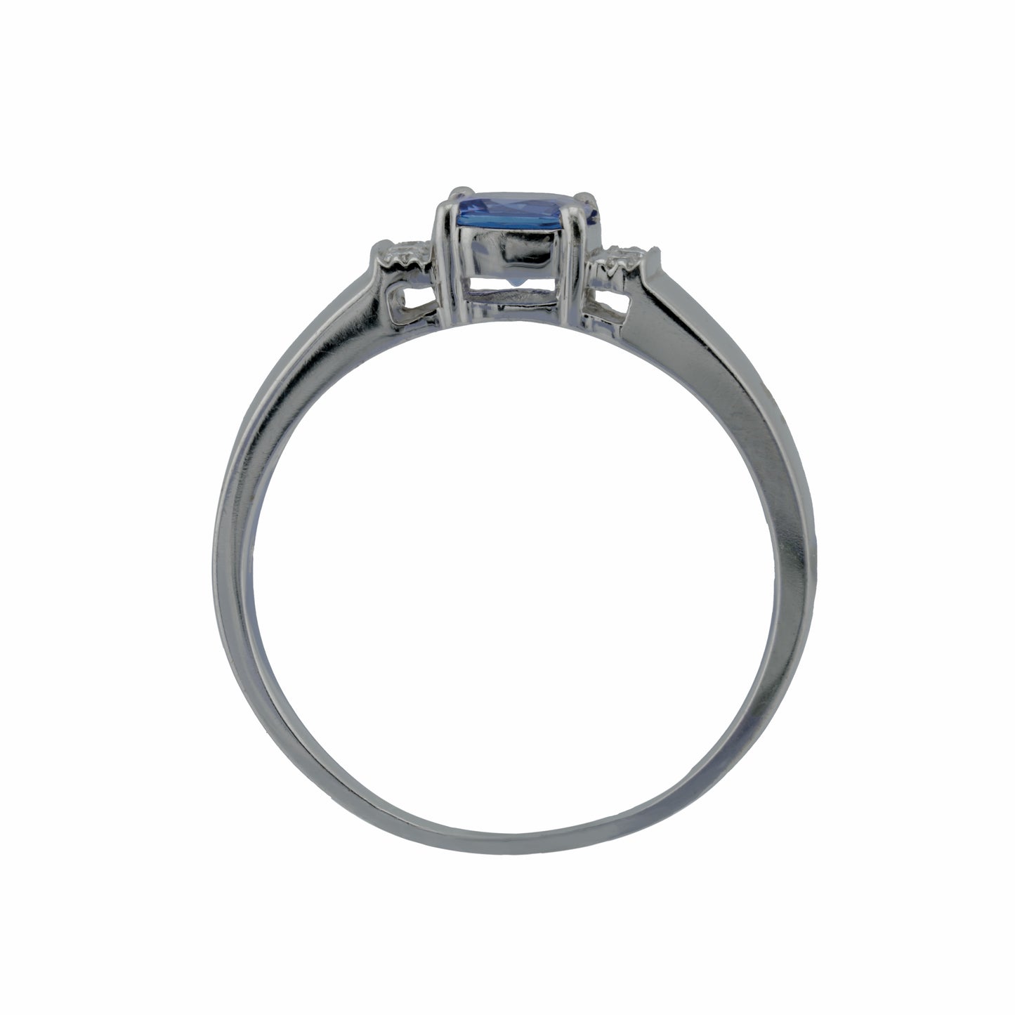 14k White Gold Lavender Quartz & Diamond Gemstone Ring