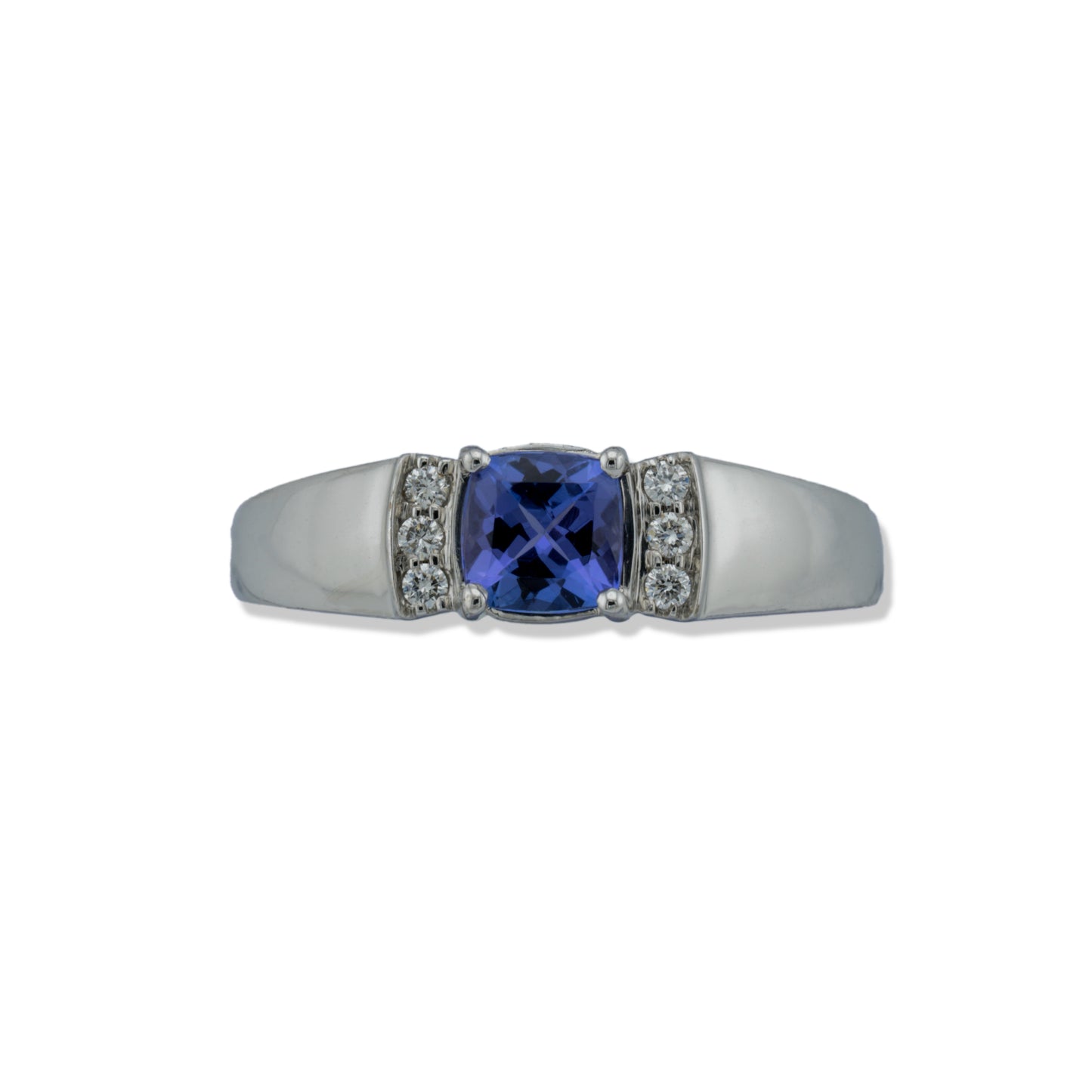 14k White Gold Lavender Quartz & Diamond Gemstone Ring