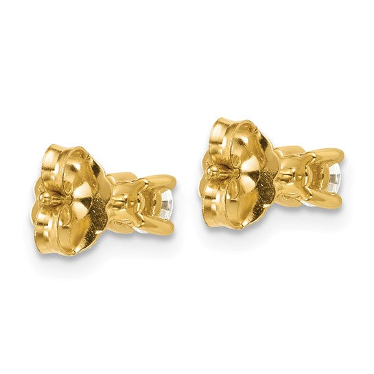 14k Yellow Gold 0.33ct. Lab Grown Diamond Stud Earrings w/ Heavy Push Backs