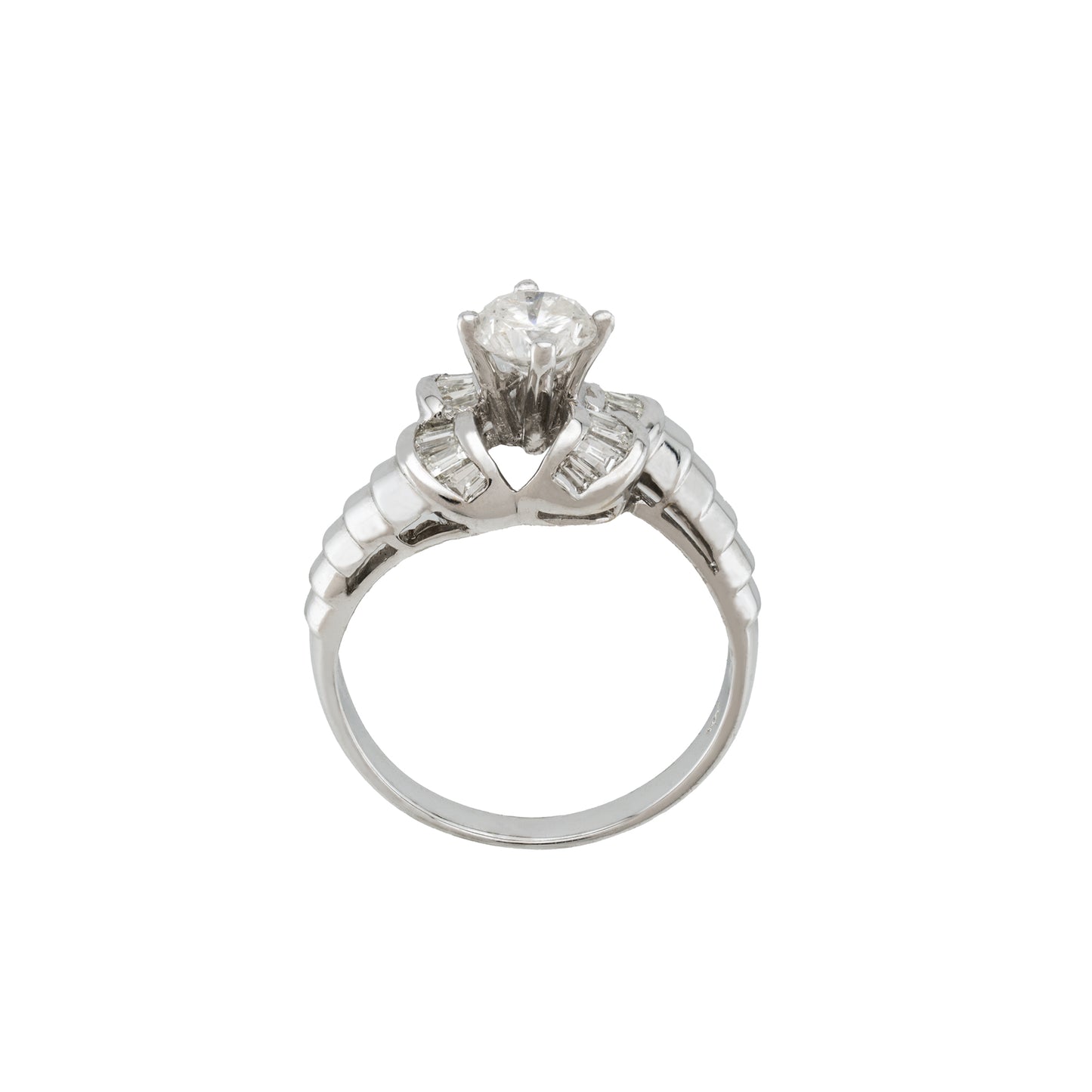 14k White Gold Engagement Ring