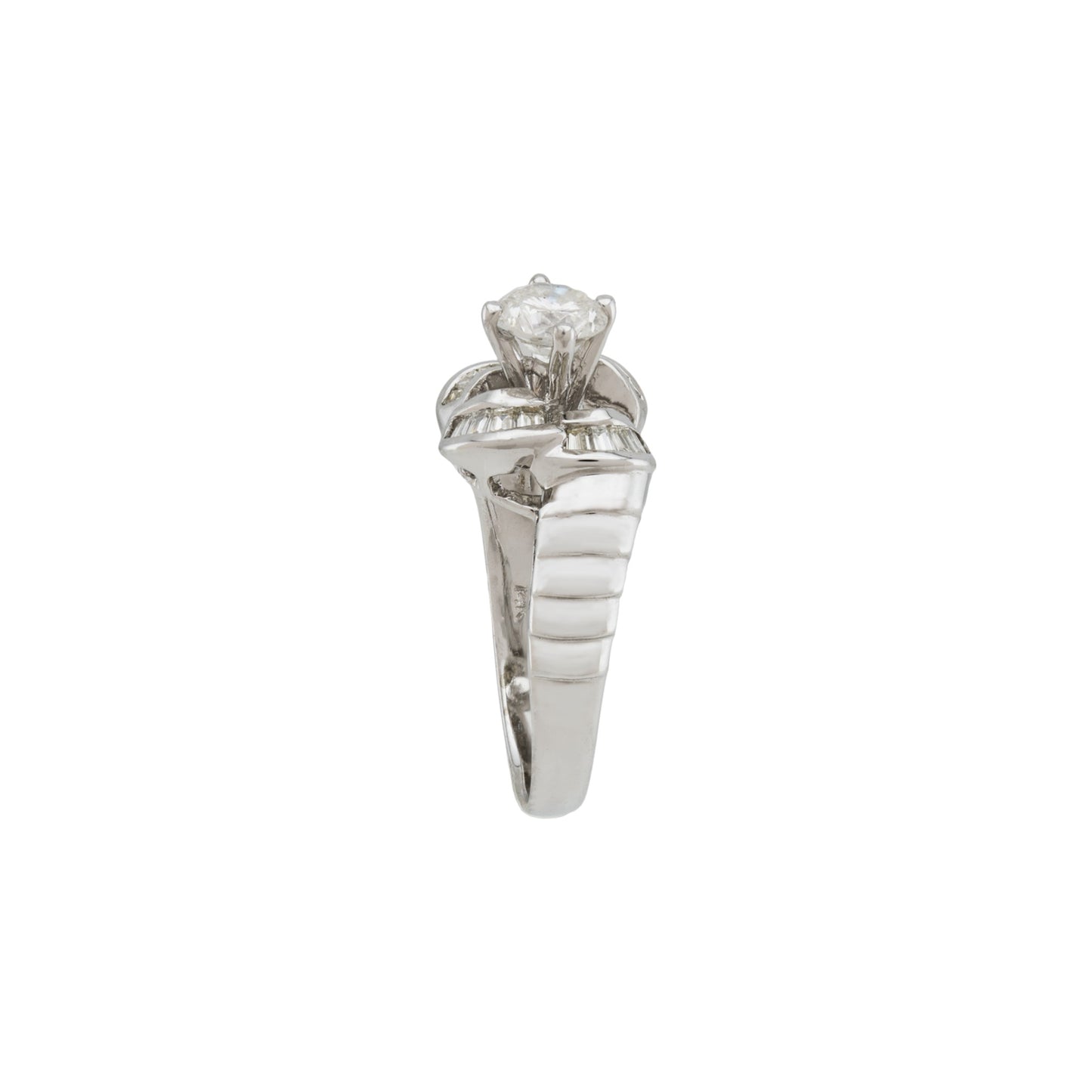 14k White Gold Engagement Ring
