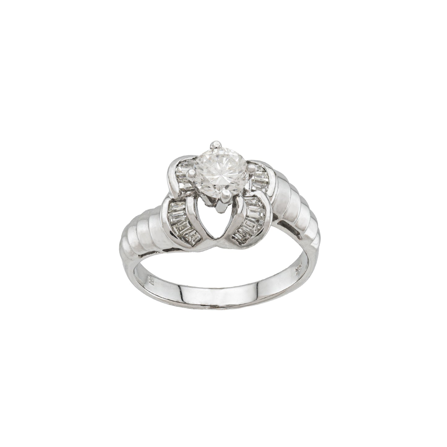 14k White Gold Engagement Ring