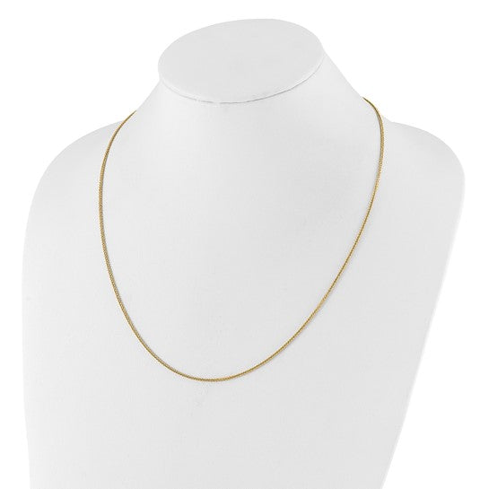 Sterling Silver Gold-Plated Diamond-Cut Square Spiga Chain - Adjustable up to 22 Inches (Copy)