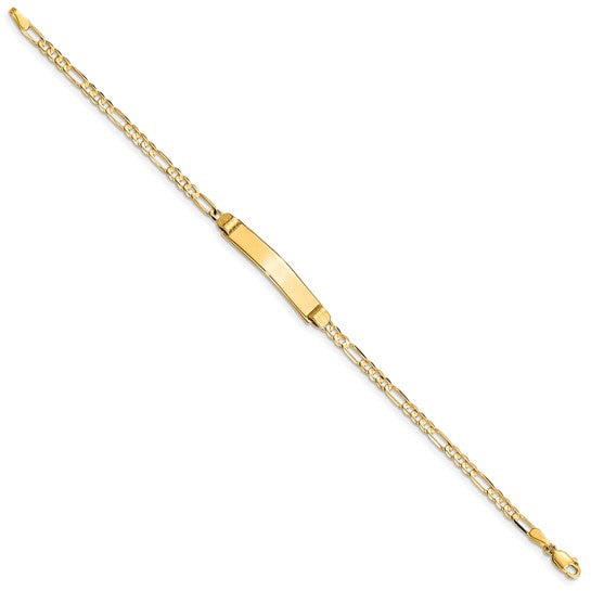 14k Figaro Link ID Bracelet
