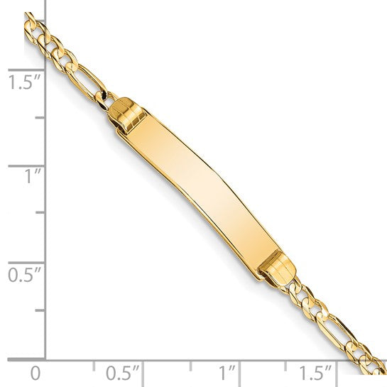 14k Figaro Link ID Bracelet