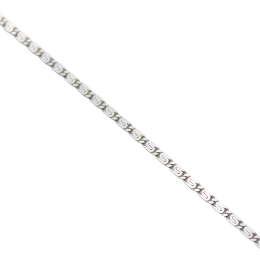 14k White S-Link Chain - 1.25 mm