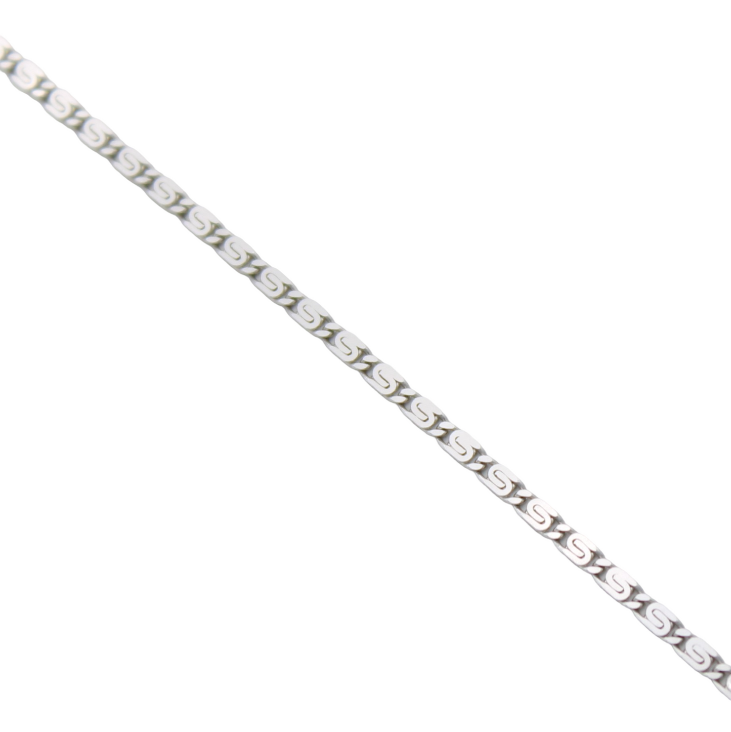 14k White S-Link Chain - 1.50 mm