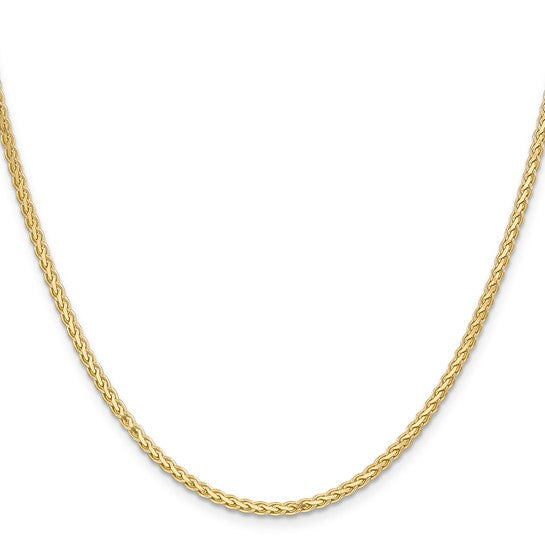 14k Yellow Gold Flat Wheat Chain - 2.40 mm