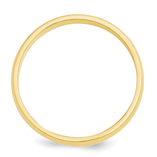 14k Half Round Standard Wedding Bands - 3.00 mm