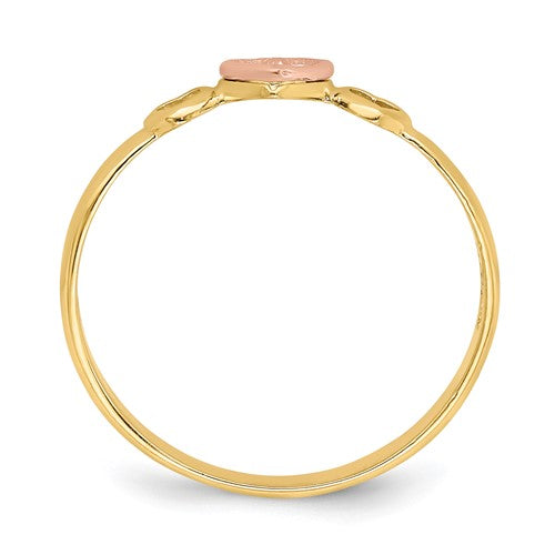 14k Two-Tone Heart Ring