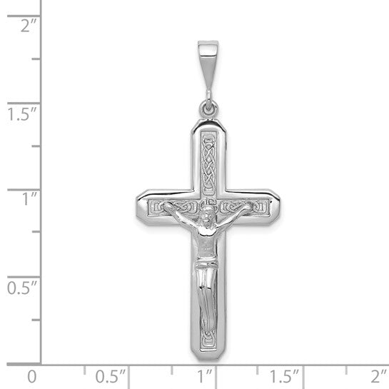 14k White Crucifix Pendant