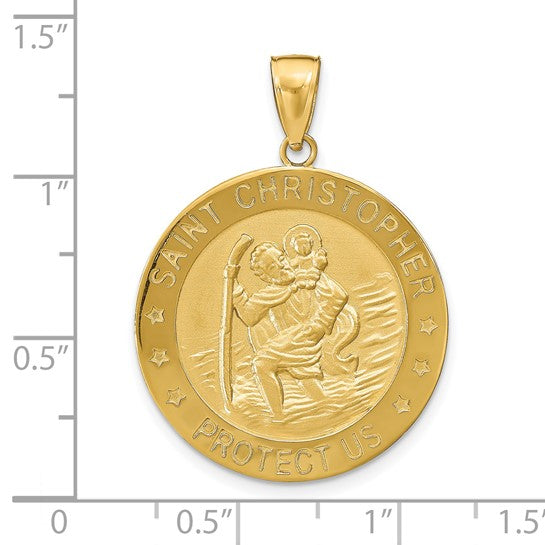 14k St. Christopher Medallion 25 mm