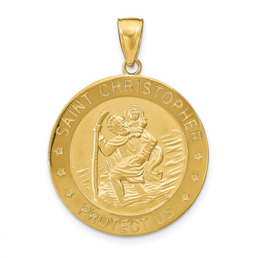 14k St. Christopher Medallion 25 mm