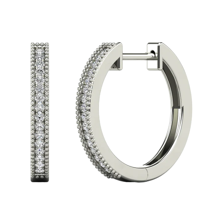 14k Gold Diamond Huggie Earrings - 0.13ct TDW