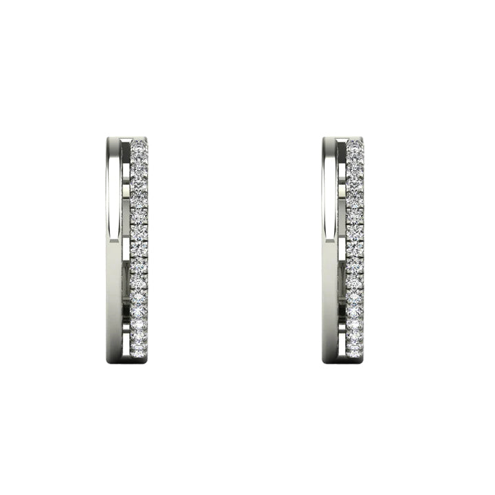 14k Gold Diamond Huggie Earrings - 0.11ct TDW