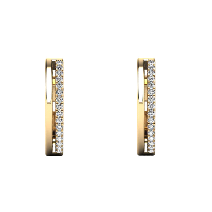 14k Gold Diamond Huggie Earrings - 0.11ct TDW