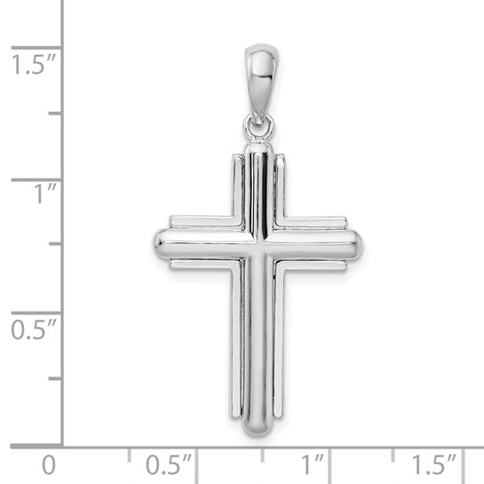 Sterling Silver Polished Cross Pendant