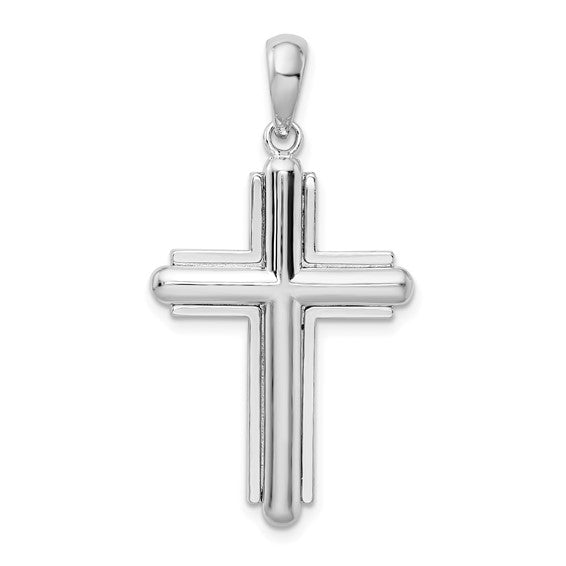 Sterling Silver Polished Cross Pendant