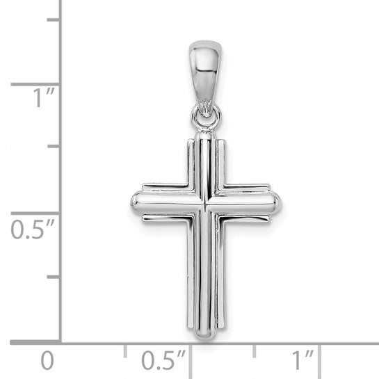 Sterling Silver Polished Cross Pendant