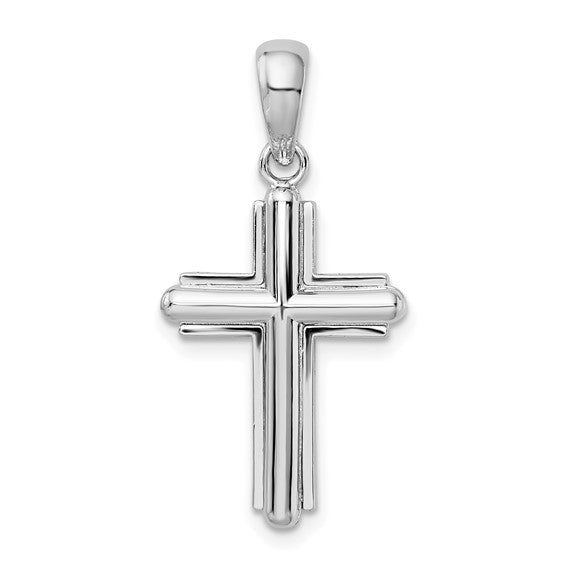 Sterling Silver Polished Cross Pendant