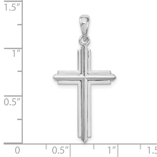 Sterling Silver Polished Cross Pendant