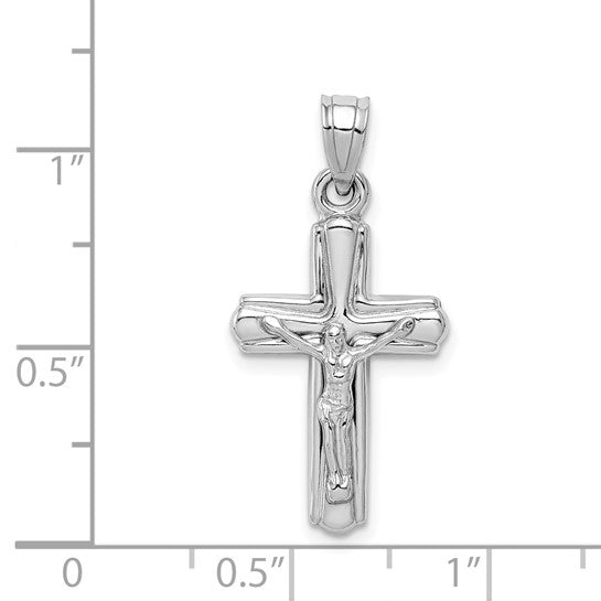 Sterling Silver Polished Crucifix Pendant