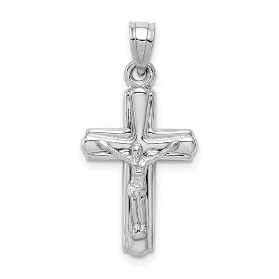 Sterling Silver Polished Crucifix Pendant