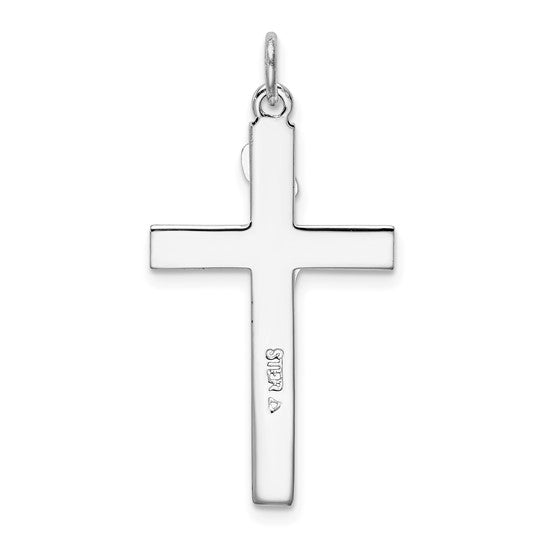 Sterling Silver Polished Crucifix Pendant