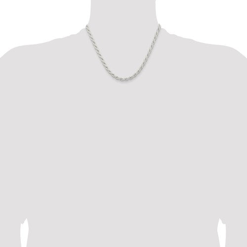 Sterling Silver Solid Rope Chains - 5.00 mm